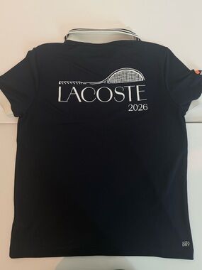 Lacoste Navy Polo with White Miami Open Logo